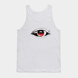 Abstract Red and Black Eye Design on Dark Background No. 550 Tank Top